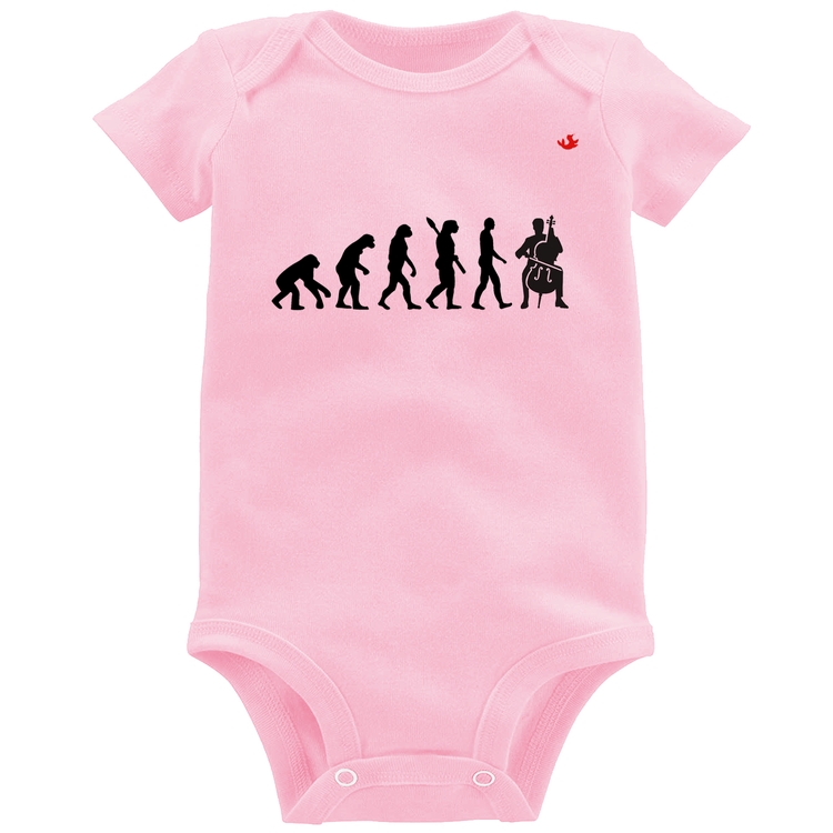 Body Bebê Evolução do Violoncelista - Rosa Bebê