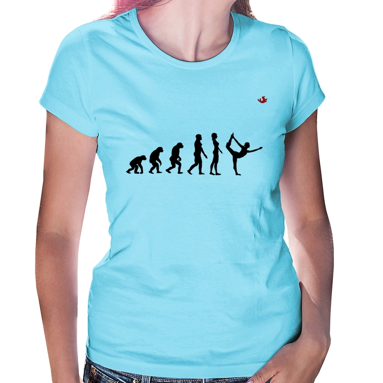 Baby Look Yoga Evolução da Yogini - Azul Bebê