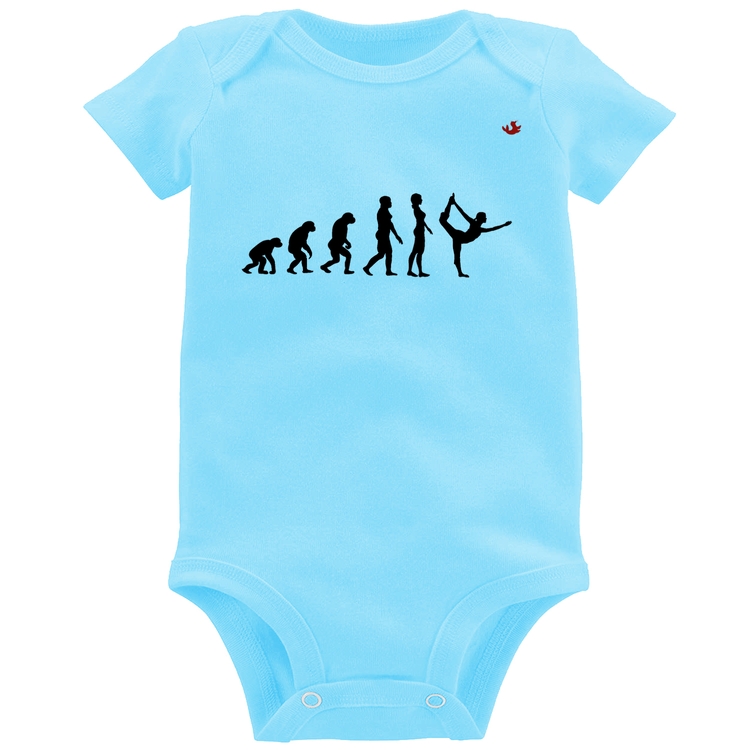 Body Bebê Yoga Evolução da Yogini - Azul Bebê