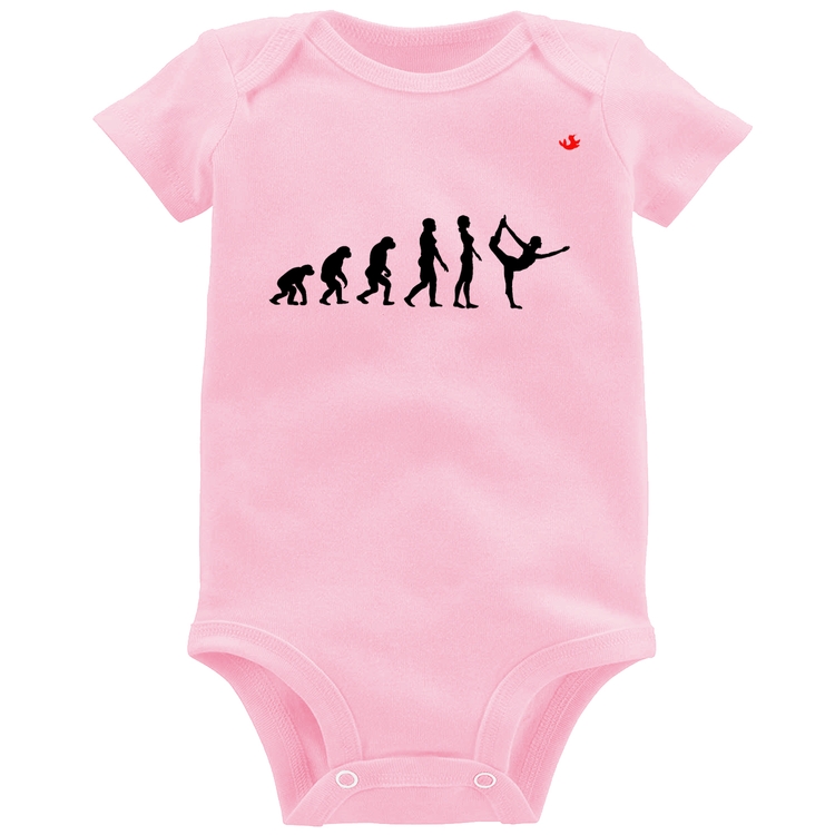 Body Bebê Yoga Evolução da Yogini - Rosa Bebê