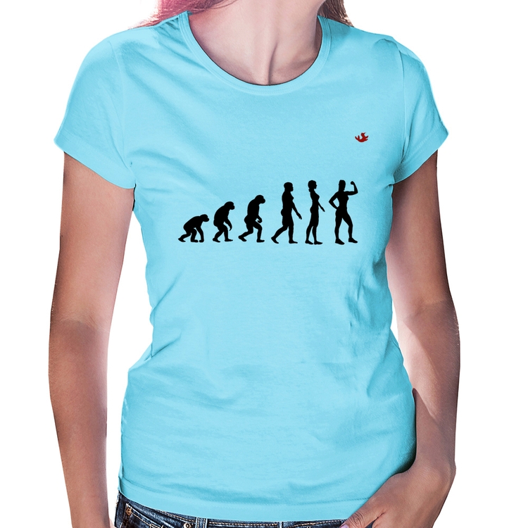 Baby Look Evolução Fitness - Azul Bebê