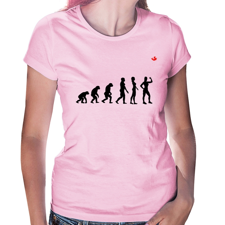 Baby Look Evolução Fitness - Rosa Bebê