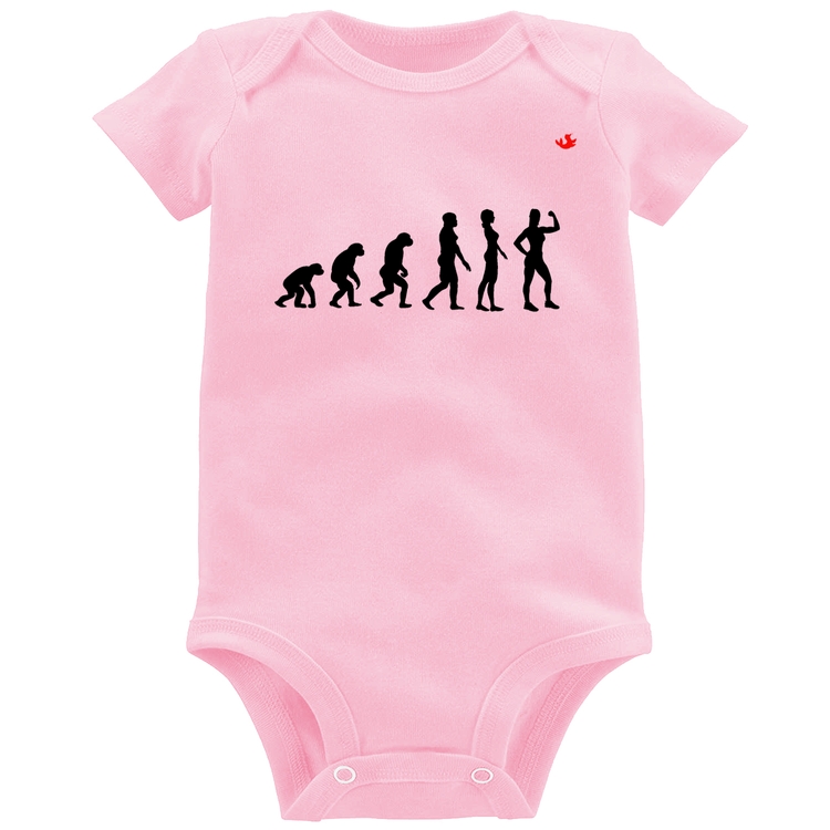 Body Bebê Evolução Fitness - Rosa Bebê