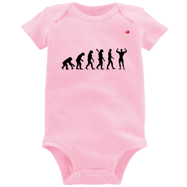 Body Bebê Evolução na Musculação - Rosa Bebê