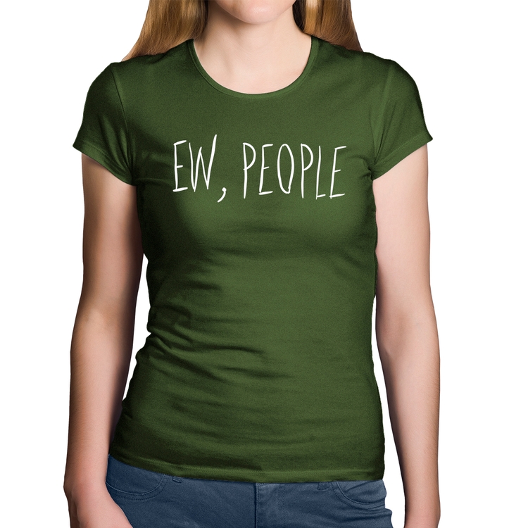 Baby Look Algodão Ew, People - Musgo