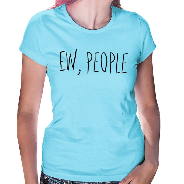 Baby Look Ew, People - Azul Bebê