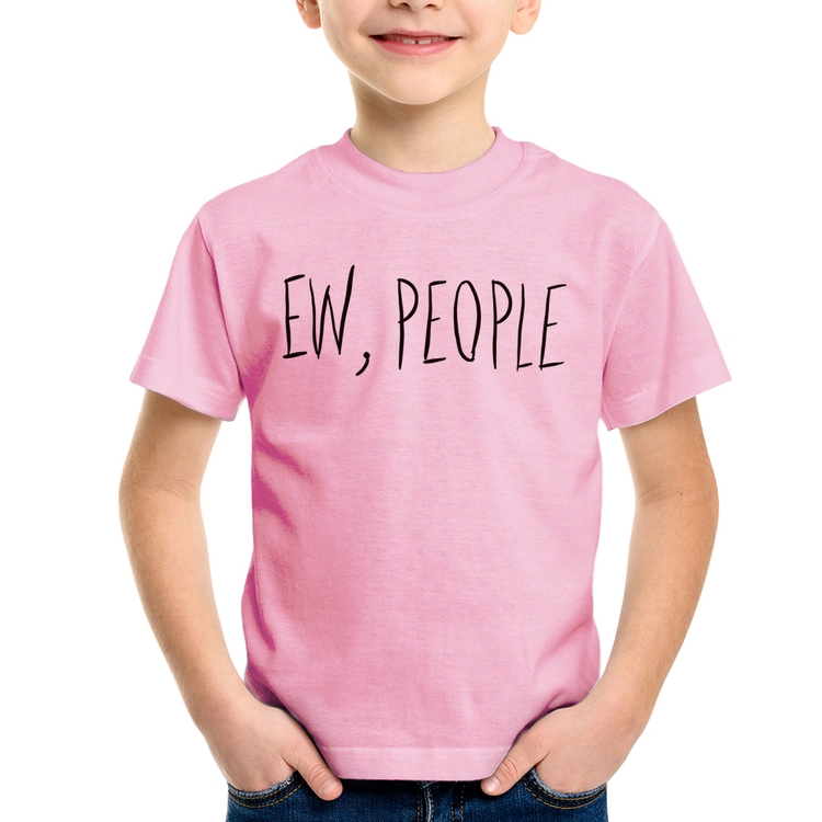 Camiseta Infantil Ew, People - Rosa Bebê