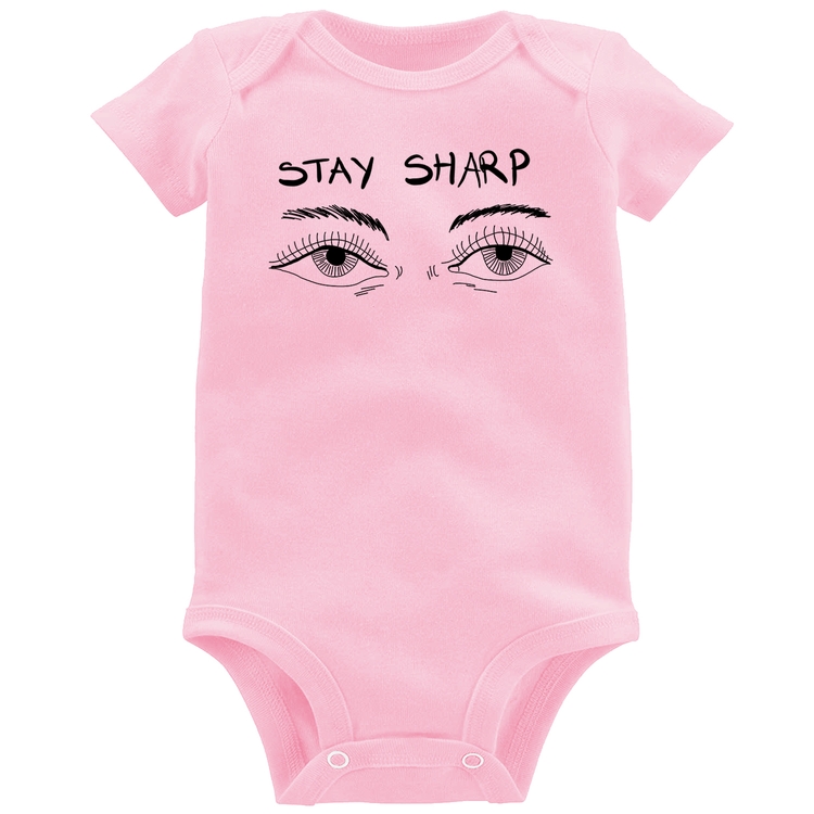 Body Bebê Eyes Stay Sharp - Rosa Bebê