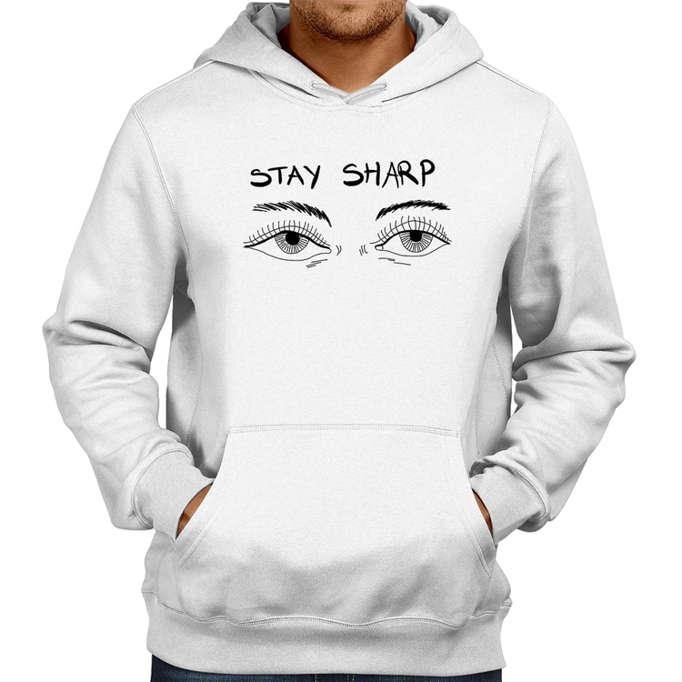 Moletom Eyes Stay Sharp - Branco