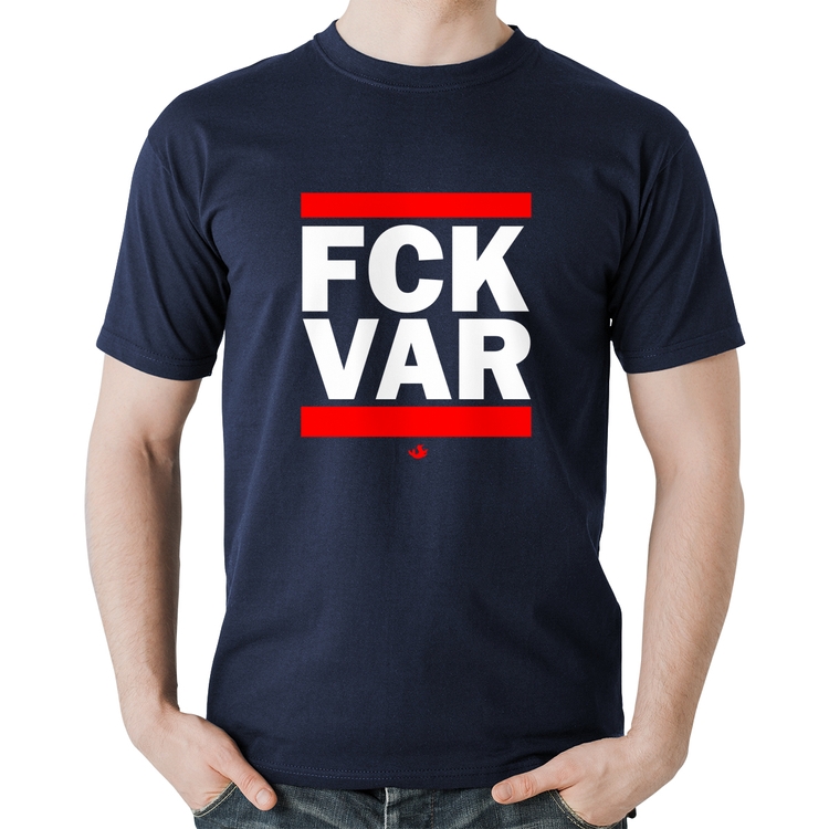 Camiseta Algodão F*CK VAR - Marinho