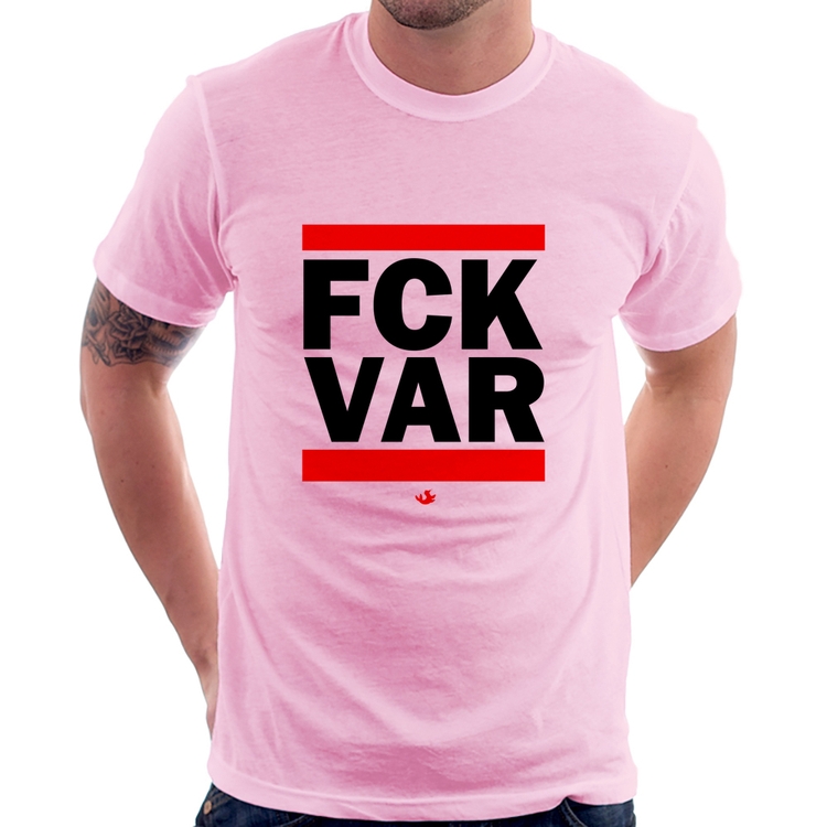 Camiseta F*CK VAR - Rosa Bebê