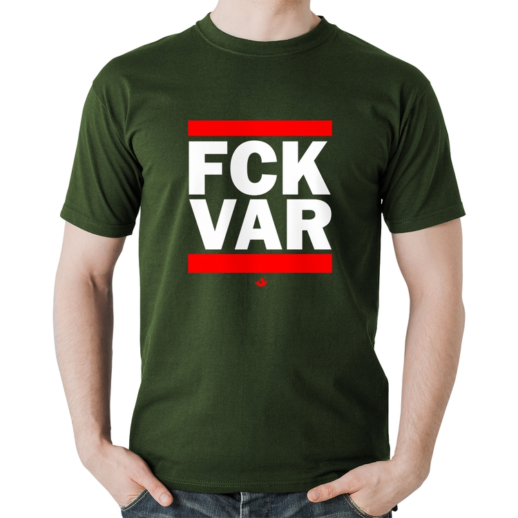 Camiseta Algodão F*CK VAR - Musgo