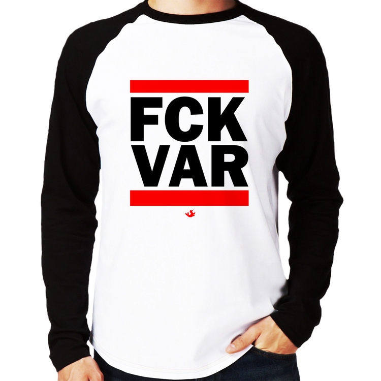 Camiseta Raglan F*CK VAR Manga Longa