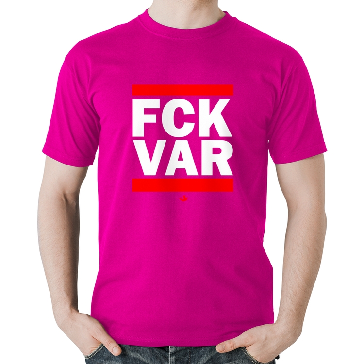 Camiseta Algodão F*CK VAR - Rosa