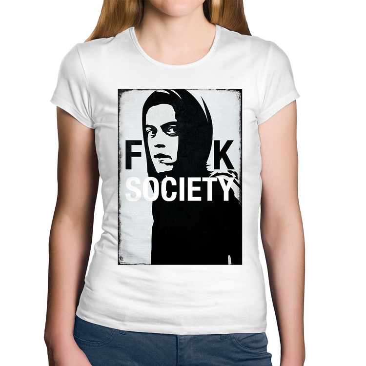 Baby Look Algodão F**k Society Eliot - Branca