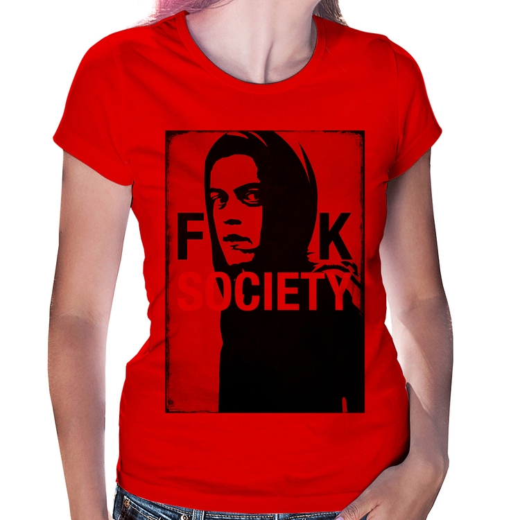 Baby Look F**k Society Eliot - Vermelha