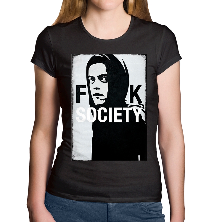 Baby Look Algodão F**k Society Eliot