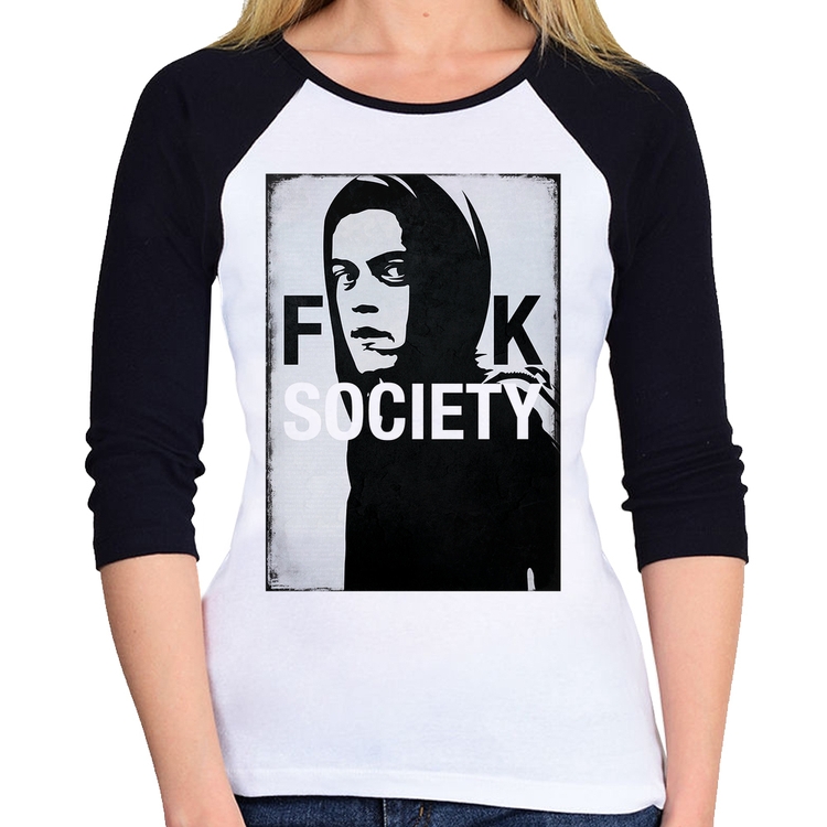 Baby Look Raglan F**k Society Eliot Manga 3/4