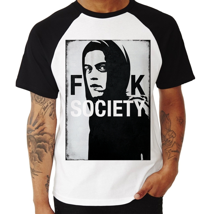 Camiseta Raglan F**k Society Eliot