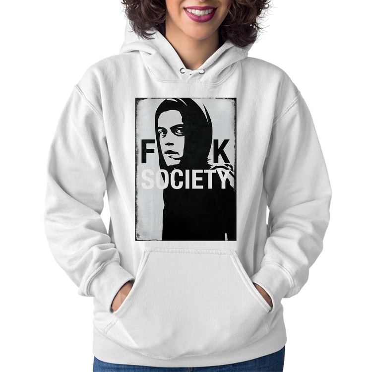 Moletom Feminino F**k Society Eliot - Branco