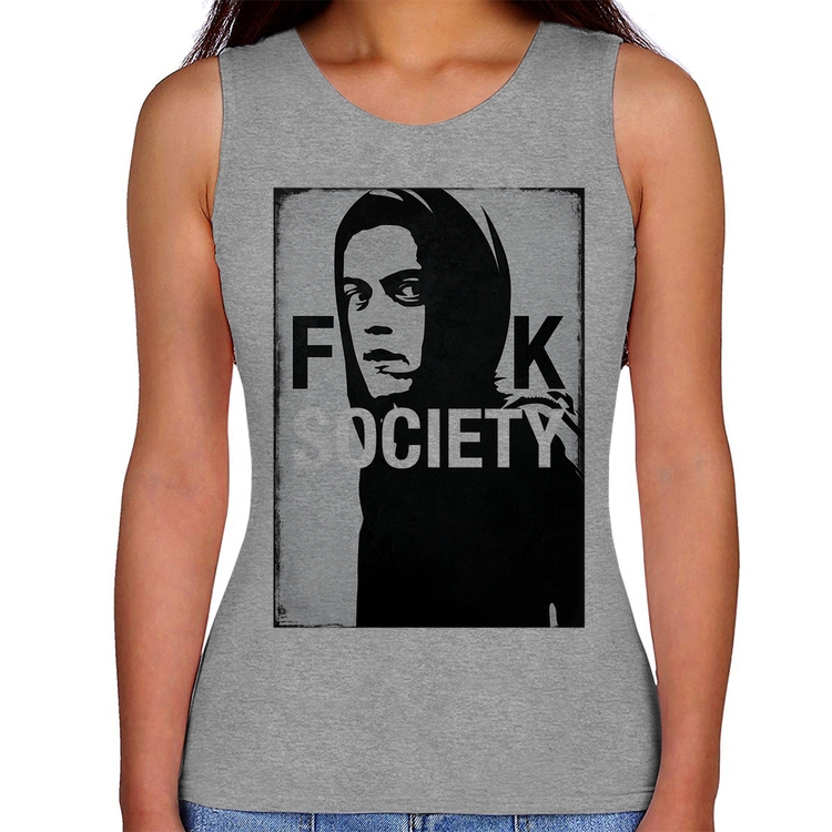 Regata Feminina F**k Society Eliot - Cinza