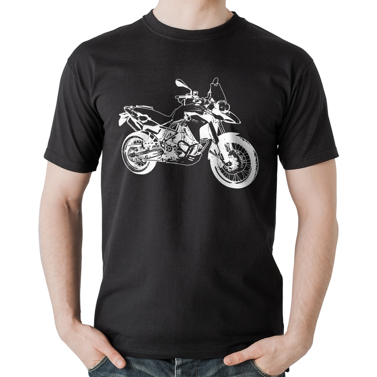 Camiseta Algodão Moto F 800 GS Traços