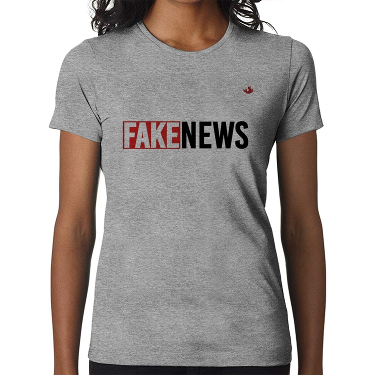 Baby Look Fake News - Cinza