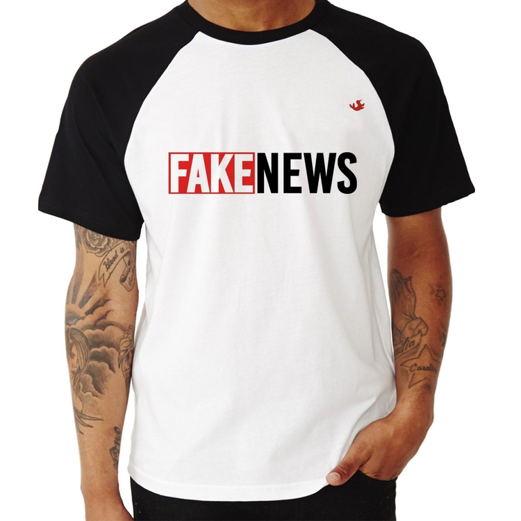Camiseta Raglan Fake News