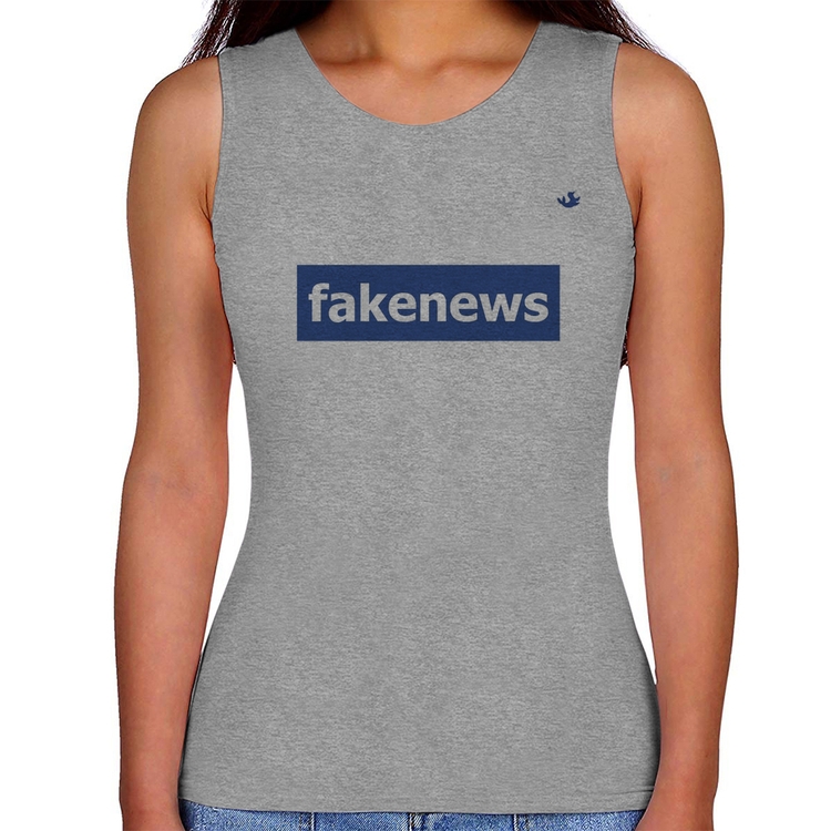 Regata Feminina fakenews - Cinza