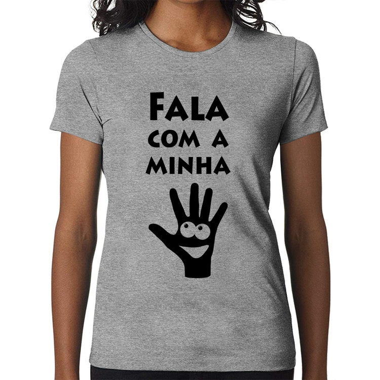 Baby Look Fala Com a Minha Mão - Cinza
