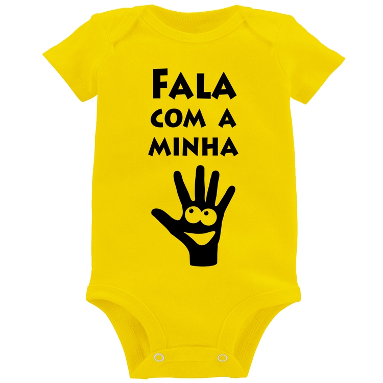 Body Bebê Fala Com a Minha Mão - Amarelo