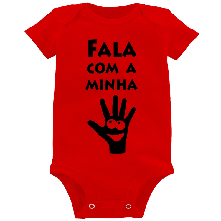 Body Bebê Fala Com a Minha Mão - Vermelho