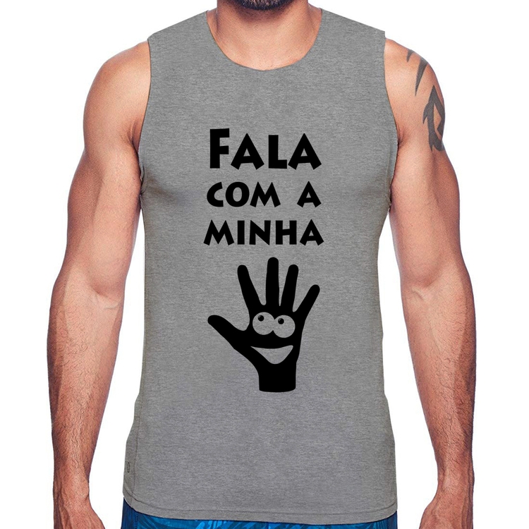 Regata Fala Com a Minha Mão - Cinza
