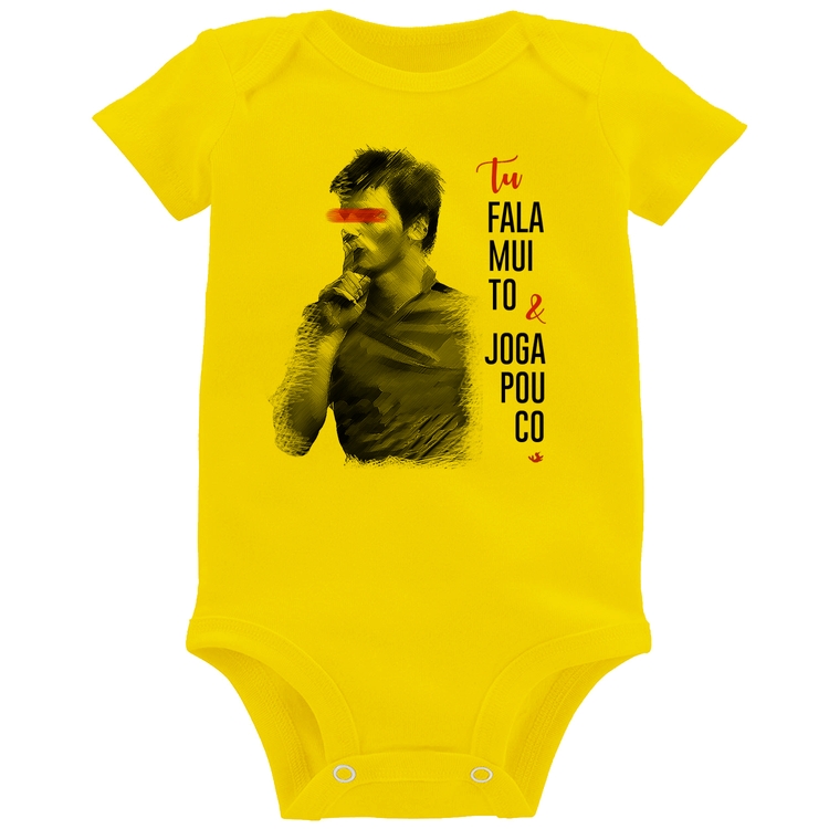 Body Bebê Fala muito & Joga pouco - Amarelo