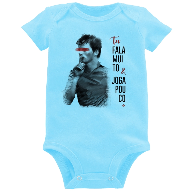 Body Bebê Fala muito & Joga pouco - Azul Bebê
