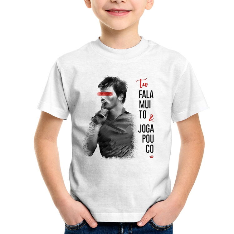 Camiseta Infantil Fala muito & Joga pouco