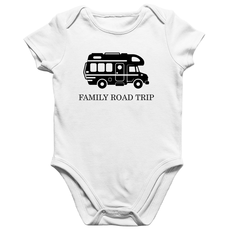 Body Bebê Algodão Family Road Trip Motorhome - Branco