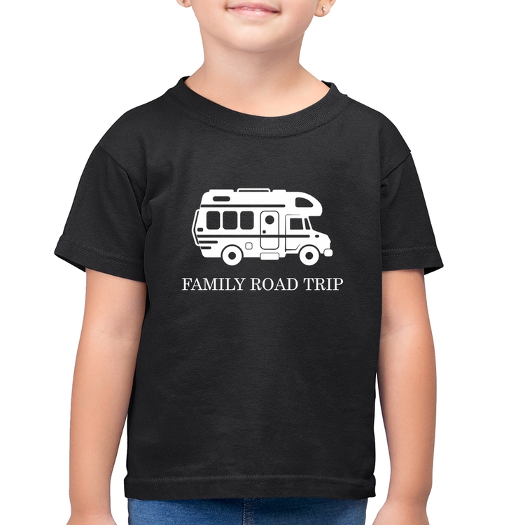 Camiseta Algodão Infantil Family Road Trip Motorhome