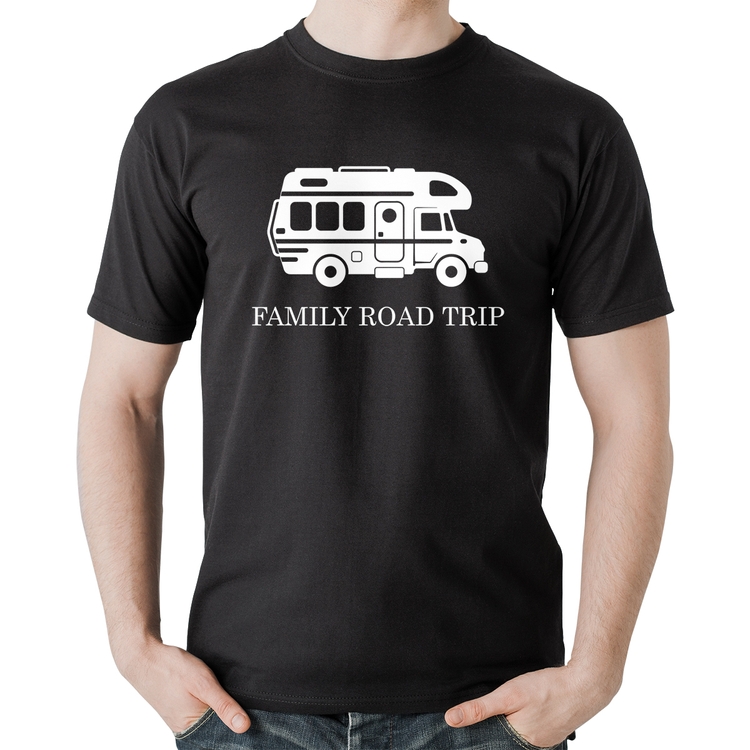 Camiseta Algodão Family Road Trip Motorhome