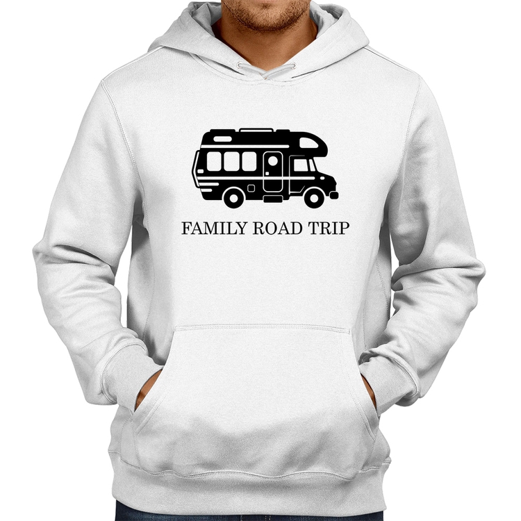 Moletom Family Road Trip Motorhome - Branco