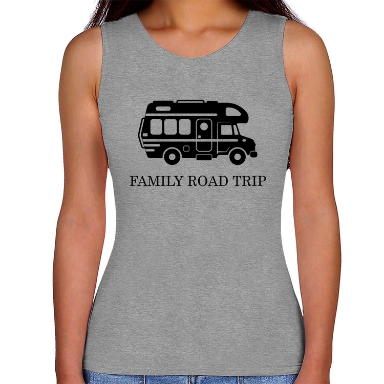 Regata Feminina Family Road Trip Motorhome - Cinza