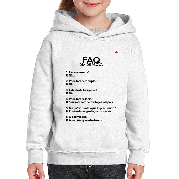 Moletom Infantil FAQ Dia de Prova