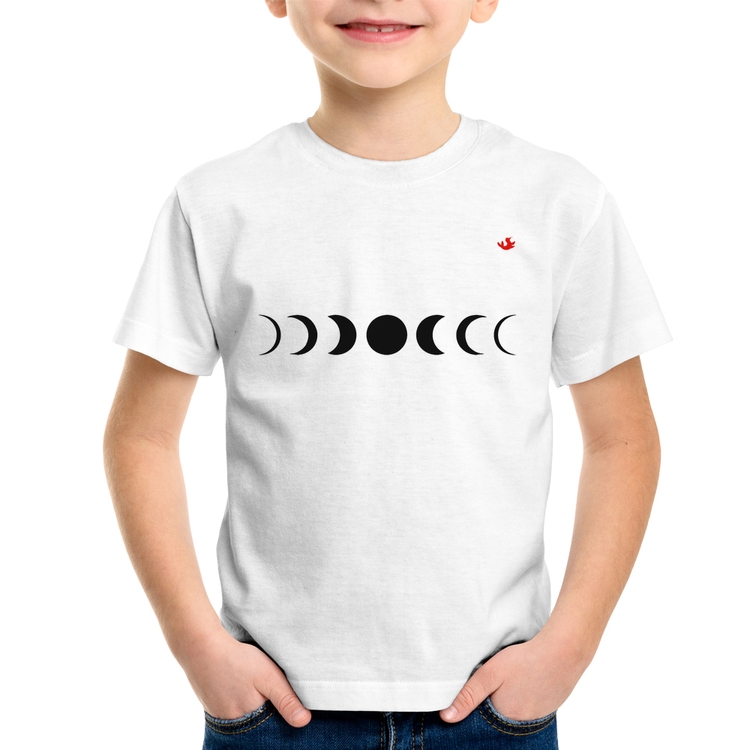Camiseta Infantil Fases da Lua