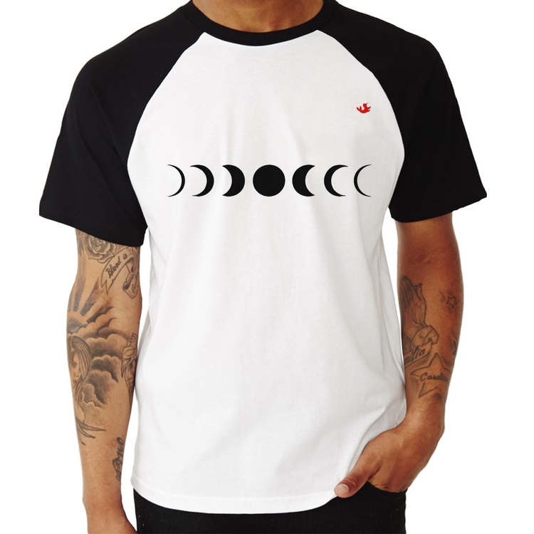 Camiseta Raglan Fases da Lua