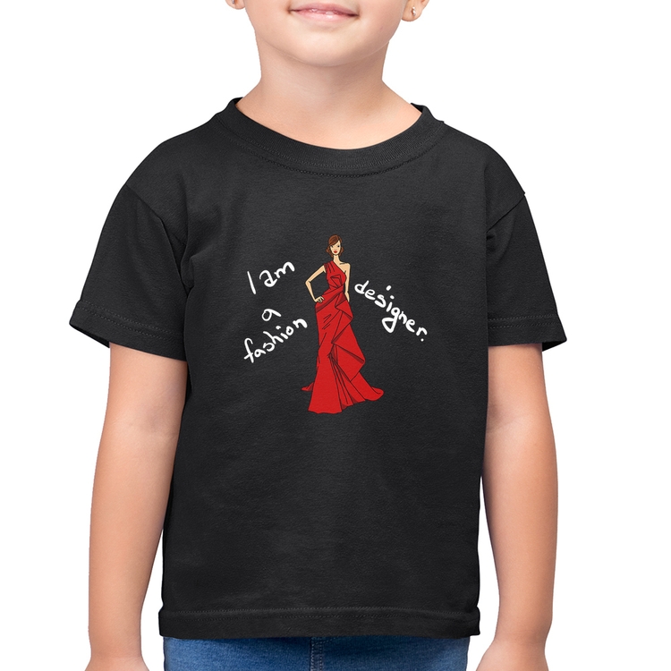 Camiseta Algodão Infantil Fashion Designer