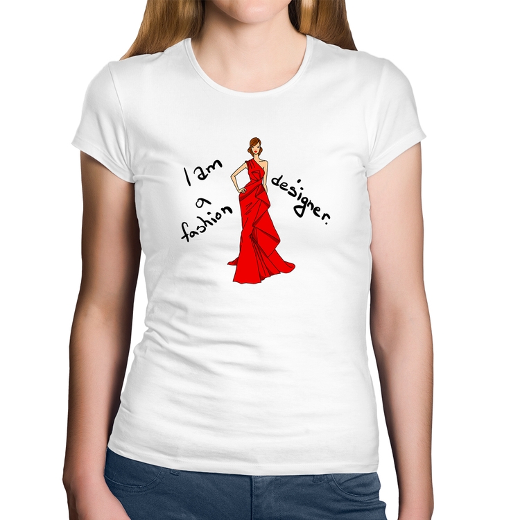 Baby Look Algodão Fashion Designer - Branca