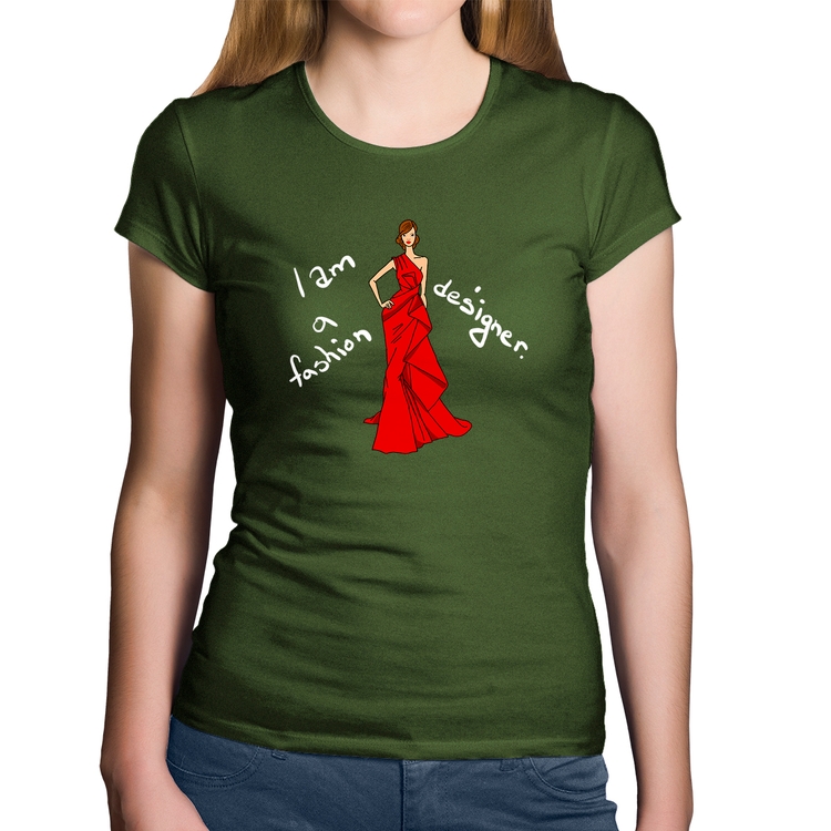 Baby Look Algodão Fashion Designer - Musgo