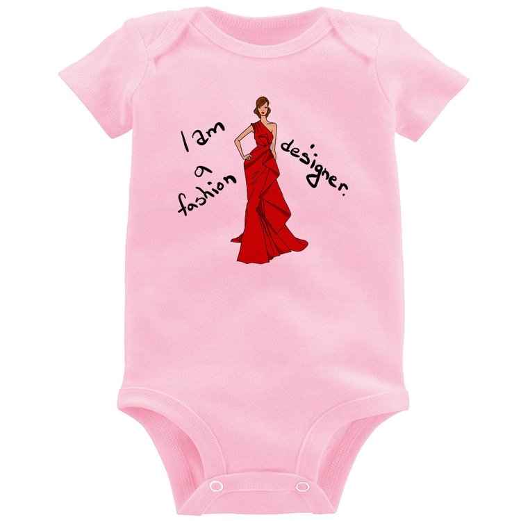 Body Bebê Fashion Designer - Rosa Bebê
