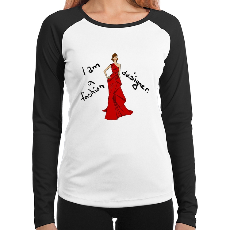 Baby Look Raglan Fashion Designer Manga Longa
