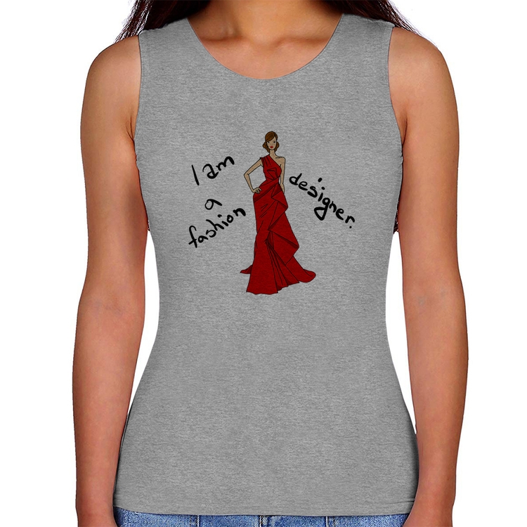 Regata Feminina Fashion Designer - Cinza